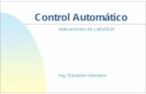 Control Automático · Ventajas Se simplifica la labor de controlar una planta dada, ya que se puede modificar los parámetros del control y observar los resultados de forma inmediata