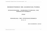 MINISTERIO DE AGRICULTURA - Peru · Manual de Operaciones de la Unidad de Coordinación del Proyecto Subsectorial de Irrigaciones (UCPSI), a fin de ser aplicado en la ejecución del
