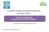 CUENTA PUBLICA PARTICIPATIVA Gestión 2017 - Servicio de …redsalud.ssmso.cl/wp-content/uploads/2018/07/CPP-CECOSF-Modelo.pdf · desempeño de la gestión desarrollada, evaluando