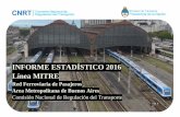 INFORME ESTADÍSTICO 2016 Línea MITRE · CNRT|Informe Estadístico Anual 2016 – Red Ferroviaria de Pasajeros del Area Metropolitana de Buenos Aires 2 Introducción En el presente