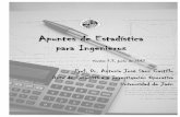 Estadística para Ingenieros...Apuntes de Estadística para Ingenieros Prof. Dr. Antonio José Sáez Castillo Dpto de Estadística e Investigación Operativa Universidad de Jaén