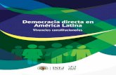 Democracia directa en América - INEJ · PDF file Democracia directa en América Latina misma sufre fuertes cuestionamientos y crisis. En América Lati - na, se evidencia con mayor