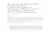 Acuerdo de Desarrollo Rural Integral y derecho agrario del … · Revista digital de deRecho administRativo, n.º 17, pRimeR semestRe/2017, pp. 311-342 Acuerdo de Desarrollo Rural