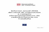 Portal de Governança Radioelèctrica - 2016 Informe Anual vfinal …governancaradioelectrica.gencat.cat/documents/10180... · 2017-06-14 · Informe anual 2016 del nivel de exposición