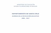 DEPARTAMENTO DE SANTA CRUZseie.minedu.gob.bo/pdfs/BOLETIN_SANTA_CRUZ.pdf · 2019-11-13 · Ya en 2015 se puso a disposición el primer número de Avances en la Revolución Educativa