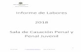 Informe de Labores 2018 Sala de Casación Penal y Penal Juvenil · A continuación, un informe de los proyectos y actividades de capacitación en los que ha participado la Sala de