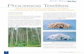 Procesos Textiles · el proceso de hilatura. La mayoría de las fibras hiladas por fusión tienen peso molecular aproxi-madamente de 10-20x103. Las fibras textiles muestran cierto