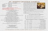 ST. JOSEPH CATHOLIC CHURCH · El mes de noviembre es un periodo especial para acordar-nos de los fieles difuntos. En preparación de esto, nuestro libro con los nombres de los difuntos