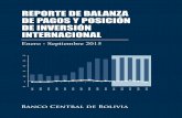 Banco Central de Bolivia - REPORTE DE BALANZA …...Reporte de Balanza de Pagos y Posición de Inversión Internacional del Estado Plurinacional de Bolivia Enero - Septiembre 2015