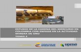 ESTUDIO DE LA CADENA DEL MERCURIO EN COLOMBIA CON … · OLOM IA ON ENFASIS EN LA ATIVIDAD MINERA DE ORO TOMO 2. CONTRATO INTERADMINISTRATIVO ... 3.1 CARACTERISTICAS DEL TRABAJO DE