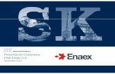 Asesores Financieros Presentación Corporativa Filial Enaex ... · Explosivos Accesorios de Voladura Fuente: La compañía Presentación Corporativa | Adquisición Britanite Productos
