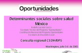 Determinantes sociales sobre salud México · Determinantes sociales sobre salud México Rodolfo Guzmán García Secretario Técnico del Programa “Oportunidades”. Coordinación
