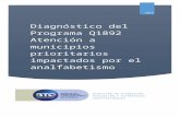 Diagnóstico del Programa Q1892 Atención a … · Web viewDebido a los avances obtenidos en las campañas de alfabetización, el gobierno Boliviano para finales del 2012, con la