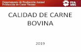CALIDAD DE CARNE BOVINA - agro.unc.edu.arwpweb/carne/wp-content/... · •RIGOR MORTIS (Rigidez Cadavéria) • Unión irreversible de Actina y Miosina (complejo actomiosina). •