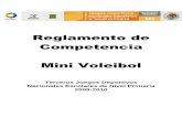 Reglamento de Competencia Mini Voleibolcapeserver.com/docs/reglamentos/minivoleibol.pdfReglamento de Competencia -MINI VOLEIBOL- - 4 - SECCIÓN I Capítulo I: Instalaciones y Equipamiento.