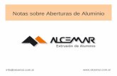 Notas sobre Aberturas de Notas sobre Aberturas de Aluminio info@  . Premarcos ... Para