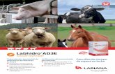 Labhidro AD3E - LABIANA · Interviene en la regulación del metabolismo del calcio y del fósforo, incrementando la absorción intestinal y tubular del calcio, siendo además necesaria