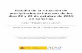 Estudio de la situación de precipitaciones intensas de los ... · Estudio de la situación de precipitaciones intensas de los días 22 y 23 de octubre de 2015 en Canarias NOTA TÉCNICA
