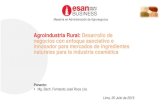 Agroindustria Rural: Desarrollo de negocios con enfoque ... · en el sector urbano. • PBI para el 2017 de 19.39 billones de dólares • El mercado de cosméticos en Estados Unidos