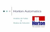 Analisis de Fallas Modos de Solución - Horton Automatics · Fallas iniciales |Puede presentarse una falla en el arranque del equipo. El proveedor acepta el fallo, lo evalúa y lo