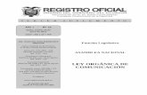 LEY ORGÁNICA DE COMUNICACIÓN · 2017-05-23 · Oficinas Función Legislativa ASAMBLEA NACIONAL LEY ORGÁNICA DE COMUNICACIÓN T E R C E R S U P L E M E N T O Año I ‐ Nº 22 Quito,
