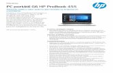 PC por tátil G6 HP ProBook 455Potencia, estilo y valor: justo lo que necesita su empresa en crecimiento ... La numeración de AMD no es indicativa de la frecuencia de reloj. ... Recargue