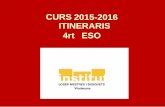 CURS 2015-2016 ITINERARIS 4rt ESO · 2015-07-17 · alumnes que passin de curs i que s’hagin presentat a la convocatòria de setembre, per estricte ordre de notes. Només en casos
