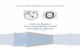 Universidad Autónoma de Querétaroa Propedeutico Álgebra 2018.pdf · 4.6 Calcula la expresión algebraica del área de un triángulo cuya base es 2/3 de la altura. Hallar el valor