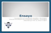 Ensayo - utic.edu.py · Ensayo Vicerrectoría de Investigación Científica y Tecnológica Dirección de Difusión de la Producción Científica y Tecnológica Elaborado por Prof.