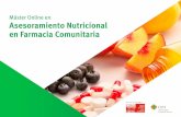 Máster Online en Asesoramiento Nutricional en Farmacia … · 2019-07-25 · Con especial hincapié en la medicina basada en la evidencia y las metodologías de la investigación