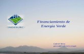 Financiamiento de Energía Verde - Ecobanking Project · Gracias a la adquisición de una terma solar, los clientes pueden reducir los gastos por el consumo de leña/gas o la ducha