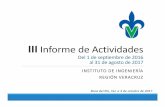 INSTITUTO DE INGENIERÍA REGIÓN VERACRUZ · IIIInforme de Actividades Del 1 de septiembre de 2016 al 31 de agosto de 2017 INSTITUTO DE INGENIERÍA REGIÓN VERACRUZ Boca del Río,