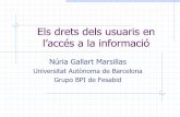 Els drets dels usuaris en l’accés a la informació · Barcelona, 15-3-2002 Reunió IASI 11 Declaració Universal dels Drets Humans Article 27.1 “Tota persona té dret a prendre