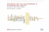 Anàlisi de la mortalitat a Catalunya 2014 · resultats principals de l’anàlisi de la mortalitat de 2014 que, de forma gràfica, permet donar una visió de l’evolució temporal
