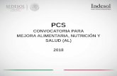 CONVOCATORIA PARA MEJORA ALIMENTARIA, NUTRICIÓN Y … · Metas Nacionales establecidas en el Plan Nacional de Desarrollo (PND) 2013- ... distribución de suplementos o complementos