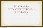 HISTORIA CONSTITUCIONAL ROMANA - WordPress.com · MONARQUÍA Pueblo Compuesto por patricios (familias fundadoras) y plebeyos Tres tribus. Cada una reúne a 10 curias. Originan los