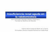 Incidencia de la insuficiencia renal aguda en la rabdomiolisis · Si las concentraciones de mioglobina superan la capacidad de depuración de la sistema retículo endotelial, se incrementa