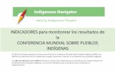 INDICADORES para monitorear los resultados de la ...nav.indigenousnavigator.com/images/documents... · Porcentaje de niños/jóvenes [indígenas]: (i) en Grado 2/3, (ii) al final