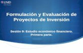 Formulación y Evaluación de Proyectos de Inversión · PDF file trabajo y de los costos, así como de las depreciaciones y amortizaciones, debes planearlas con base en la naturaleza