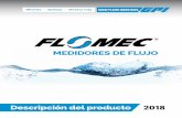 MEDIDORES DE FLUJO - flomecmeters.comMaterial del Cuerpo: Noryl™ carcasa y tubería de flujo Tipo de Conexiones: 1/2” a 2” - NPT (Macho), BSPP (Macho) (ISO 228) 3” & 4” ANSI