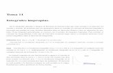 Tema 11 Integrales impropias.personal.us.es/jmiguel/MATECO/Web-Matheco-IV-11.pdf · La integral impropia de una función positiva aparece al calcular el área encerrada entre la curva