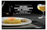 MENÚS GASTRONÓMICOS DEL ARROZ - Gastronosferadel arroz tosta de sardina ahumada con guacamole y pulpo a feira arroz caldoso con carabineros filloas con nata y nueces 30 € matritum