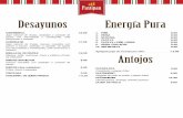 Desayunos Energía Pura - Pastipan · 2019-03-28 · Desayunos Energía Pura Antojos CONTINENTAL 15.90 Jugonaturaldefrutas,tostadasocanastade panes con mermelada y mantequilla, café