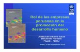 Rld lRol de las empresas peruanas en la promoción …derecho.usmp.edu.pe/centro_resp_social/materiales/3ero...IDH peruano en el contexto Internacional al 2007Internacional al 2007