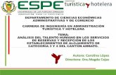 Presentación de PowerPointrepositorio.espe.edu.ec/bitstream/21000/15587/2/ESPEL-ITH-0104-P.pdf · Talento Humano Gestión del Talento Humano Objetivos de la gestión del Talento