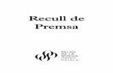 Recull de Premsa - Palau de la Música Catalana · Calamaro besando el suelo del esce-nario del Palau de la Música o blan-diendo un puro apagado, eso sí en «El tercio de los sueños».
