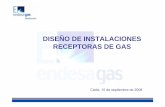DISEÑO DE INSTALACIONES RECEPTORAS DE GAS...¾En instalaciones de gas para locales destinados a usos no domésticos, la potencia de diseño de la instalación se determina mediante