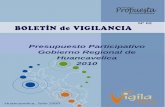 Presupuesto Participativo Gobierno Regional de ... El Gobierno Regional de Huancavelica, en el proceso