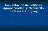 Implantación de Políticas Agropecuarias en el Uruguay. · de políticas públicas ni asigna poder de decisión sobre recursos económicos, humanos, etc. Con respecto a la pregunta