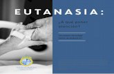 EUTANASIA - Facultad de MedicinaLa legalización de la eutanasia y el suicidio asistido podría ejercer un tipo de presión muy sutil y por ello más peligrosa sobre las personas.
